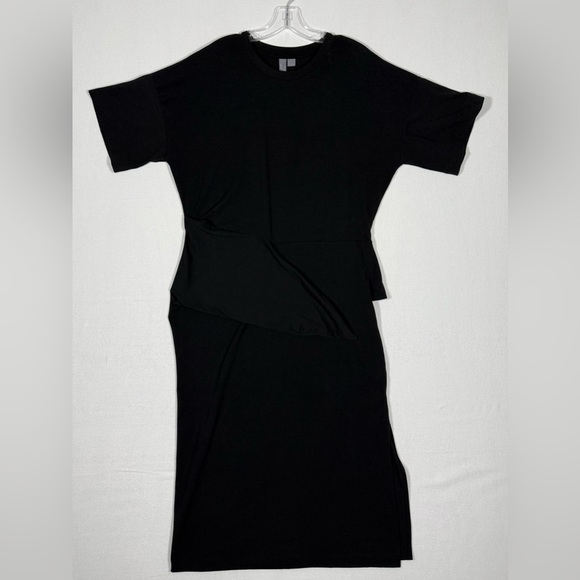 SWEATY BETTY Knot Front Midi Dress size 12 black - Picture 1 of 9